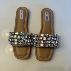 Steve Madden Tan Embellished Women's Sandals